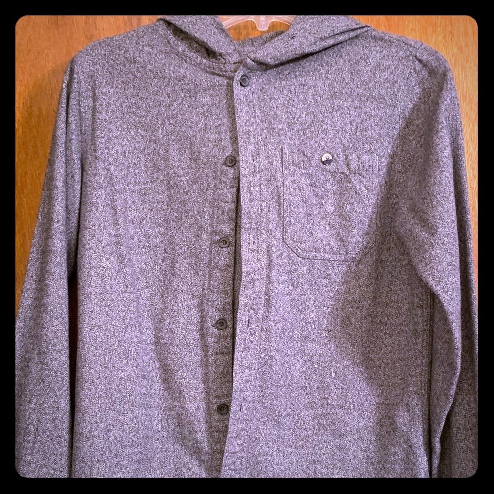 Modern Amusement Hooded Button-Down